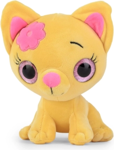 Gatto di peluche giallo 16 cm Daffi