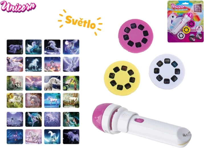 Torcia proiettore Unicorn con immagini di unicorni
