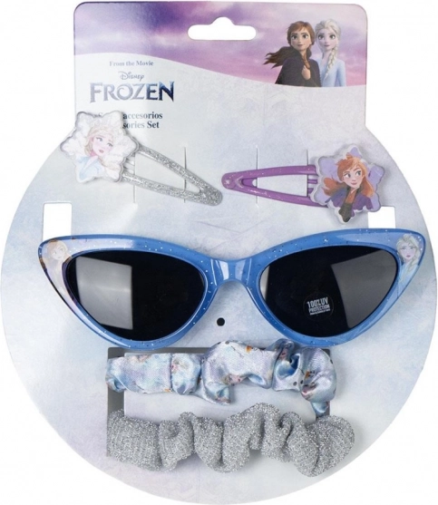 Set di occhiali da sole, mollette e elastici per capelli Frozen