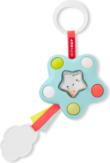 Giocattolo da appendere con anello a C Pop Star con sonaglio e massaggiagengive SKIP HOP