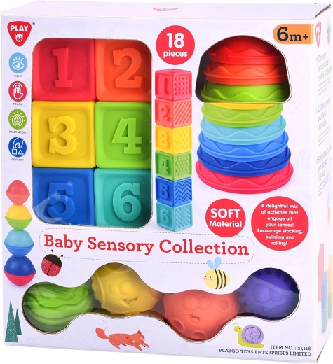 Collezione sensoriale per bambini PlayGo - 18 pezzi
