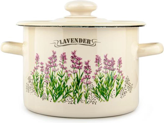 Pentola smaltata con coperchio Lavanda 4,5 l