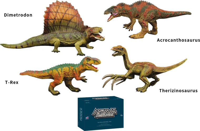 Mondo dei dinosauri – set di figurine di dinosauri (4 tipi)