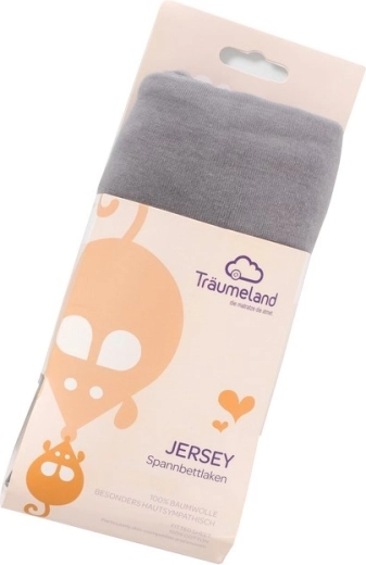 Lenzuolo con angoli in jersey Träumeland UNI grigio scuro