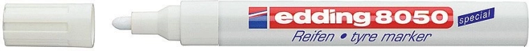Pennarello per pneumatici Edding 8050, bianco