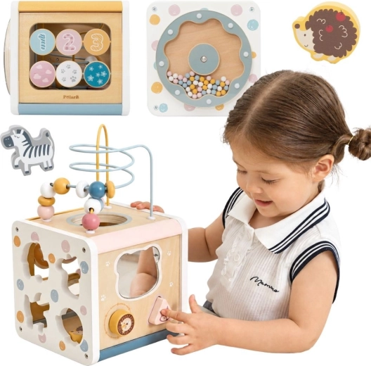 VIGA PolarB cubo attività in legno 7 in 1 con animaletti