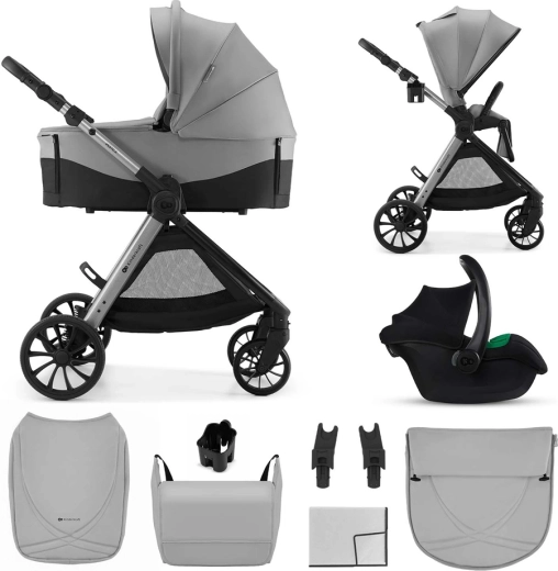 Kinderkraft vesto 2 passeggino combinato 3 in 1 grigio
