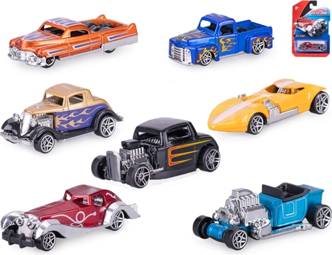 Macchinina da corsa in metallo 8 cm a ruota libera