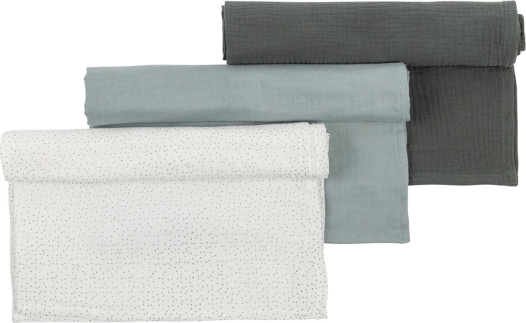 Nattou mussole 3 pz 65 × 65 cm