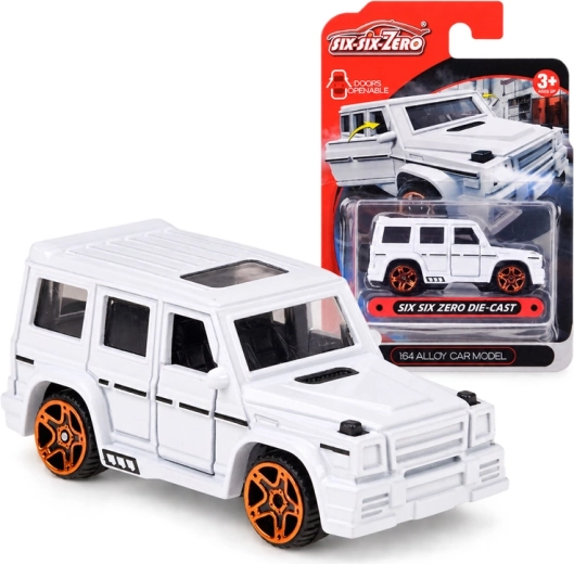 Modello di auto fuoristrada in metallo in scala 1:64 con portiere apribili