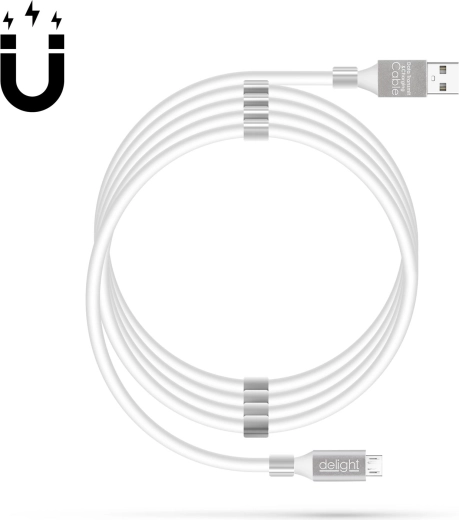 Cavo dati magnetico MicroUSB 2 A bianco