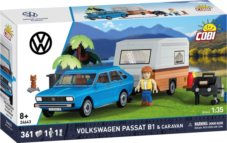 Cobi Volkswagen Passat B1 con caravan 1:35 (361 pezzi)