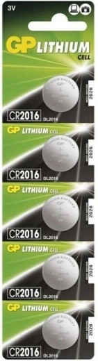 Batteria a bottone al litio GP CR2016 5 pz