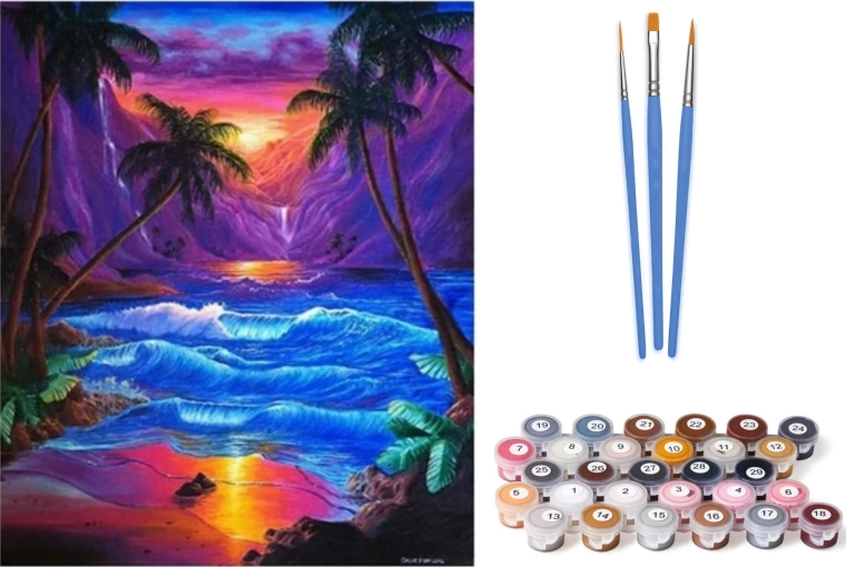 Norimpex Dipingere con i numeri Tramonto esotico 40 × 50 cm