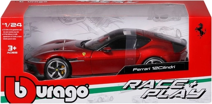 Bburago Ferrari 12Cilindri Race & Play in scala 1:24, Rosso Imola