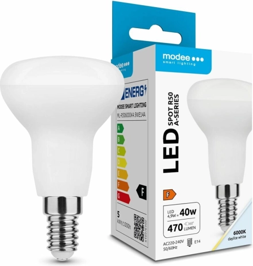 Modee Lampadina LED R50 E14 4,9 W bianco freddo 470 lm 110°