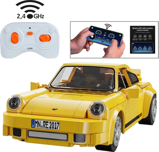 CaDA RUF CTR 2017 Yellowbird modello radiocomandato in mattoncini 1:20