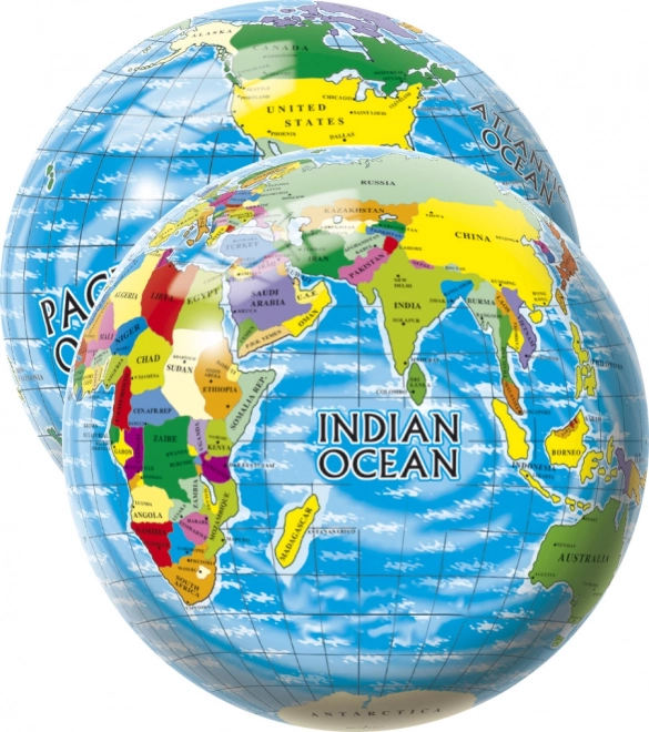 Pallone Mappa del Mondo 23 cm