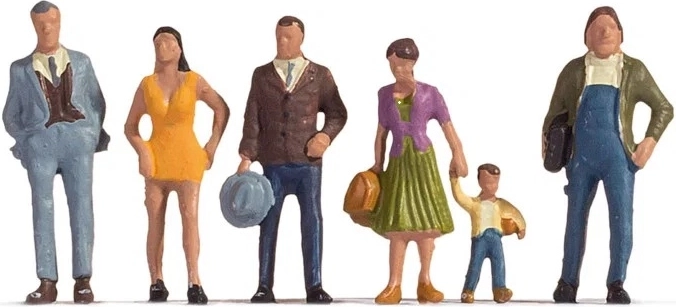 Set di 6 figure di pedoni in città Noch (H0)