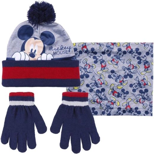 Set cappello, scaldacollo e guanti Mickey