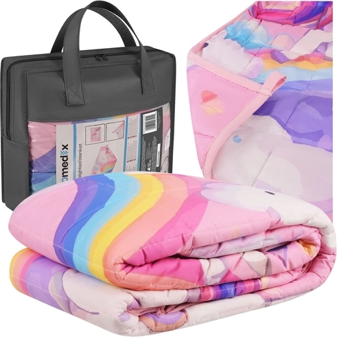 Coperta ponderata per bambini Isomedix rosa 100 × 150 cm, 3 kg