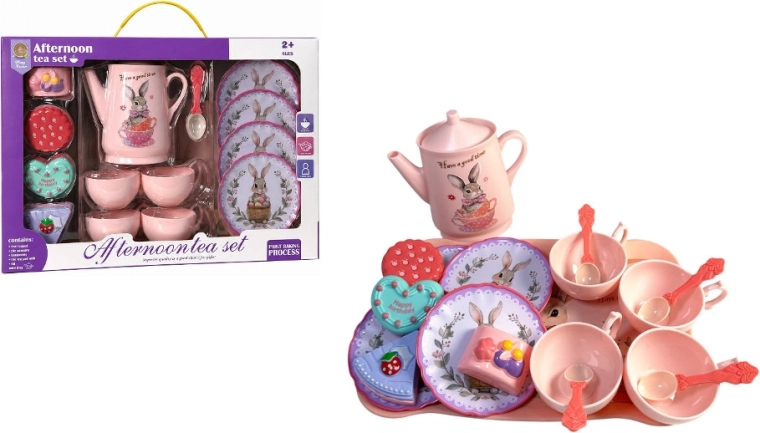 Set da tè per bambini con motivo coniglietto – 14 pezzi