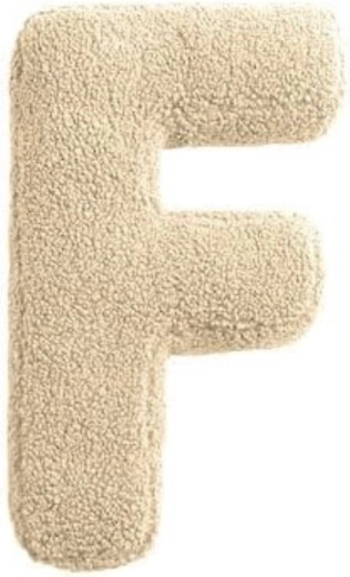 Mealini lettera di peluche F color crema - 1 pezzo