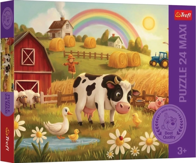Puzzle Trefl mucca in fattoria maxi 24 pezzi