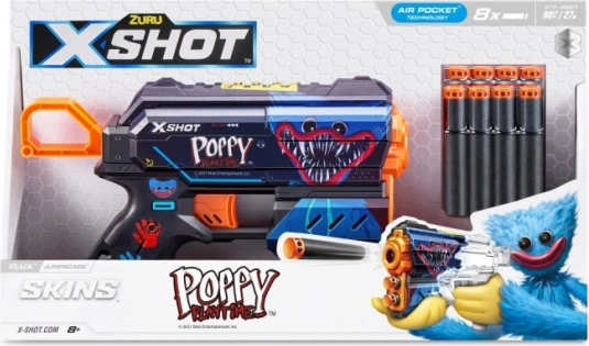 pistola a dardi in gommapiuma X-Shot Flux Jumpscare – 8 dardi
