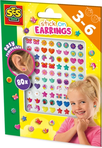 SES Creative orecchini adesivi per bambini