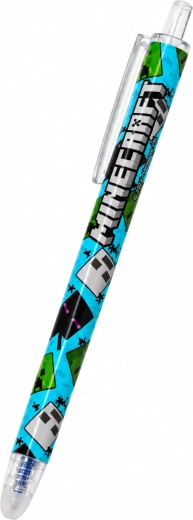 Penna gel cancellabile Minecraft blu