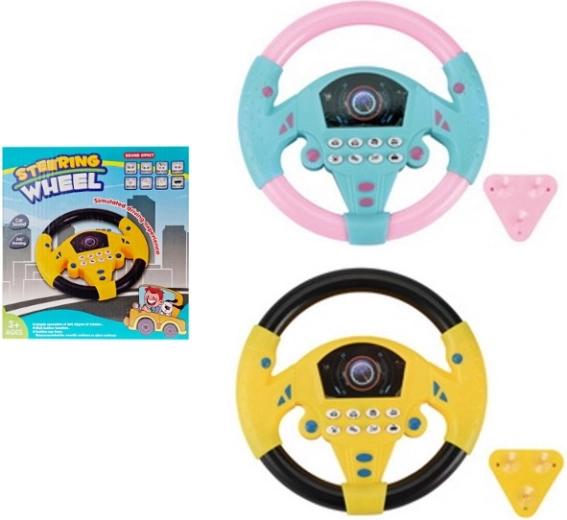 Volante per bambini con pulsanti funzionali a batteria