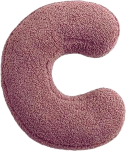 Mealini lettera di peluche C rosa - 1 pezzo