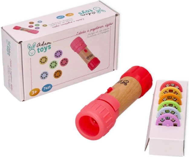 Adam Toys torcia rosa per bambini con proiettore