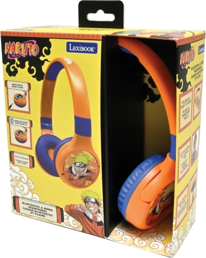 Cuffie wireless per bambini 2-in-1 con limitazione del volume NARUTO di Lexibook