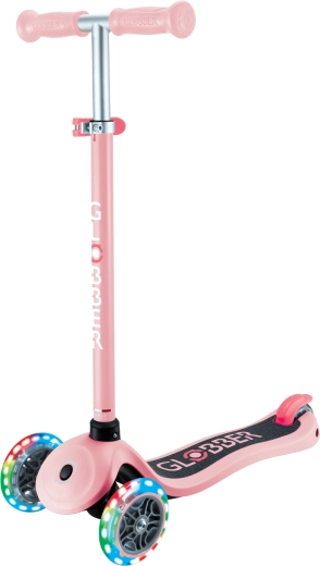 Monopattino per bambini Globber Primo Lights V2 Rosa Pastello con ruote luminose