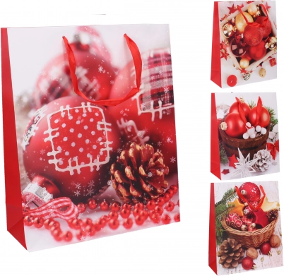 Borsa regalo natalizia L 31 × 40 × 12 cm