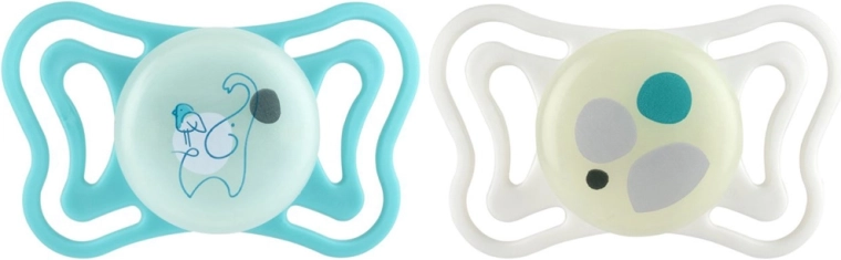 Succhietti Chicco Physioforma Light in silicone ortodontici neutri 6–16 mesi, 2 pz