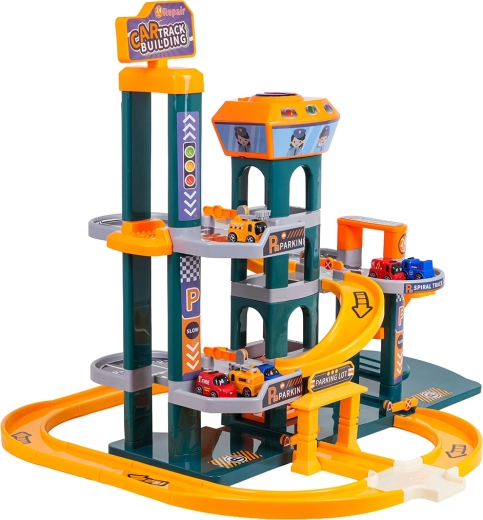 Mega parcheggio blu con suoni e luci