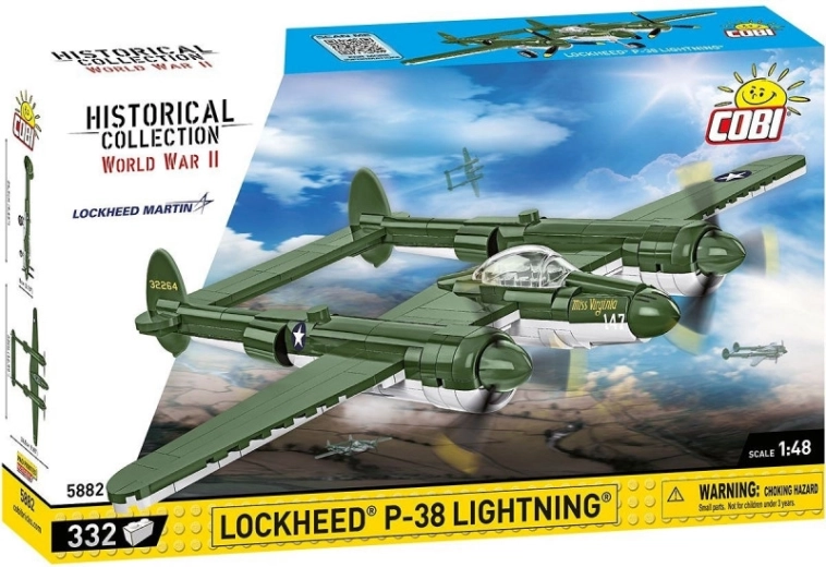Set di costruzione aereo LOCKHEED P-38 Lightning – 332 pezzi