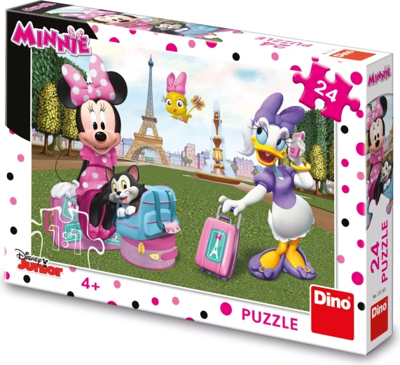 Puzzle Minnie e Daisy a Parigi 24 pezzi