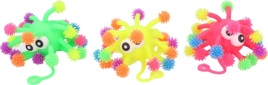 Palla saltellante colorata con occhi 11 cm