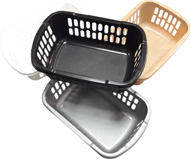 Cestino portaoggetti in plastica piccolo 22 × 15 × 8 cm, mix di colori