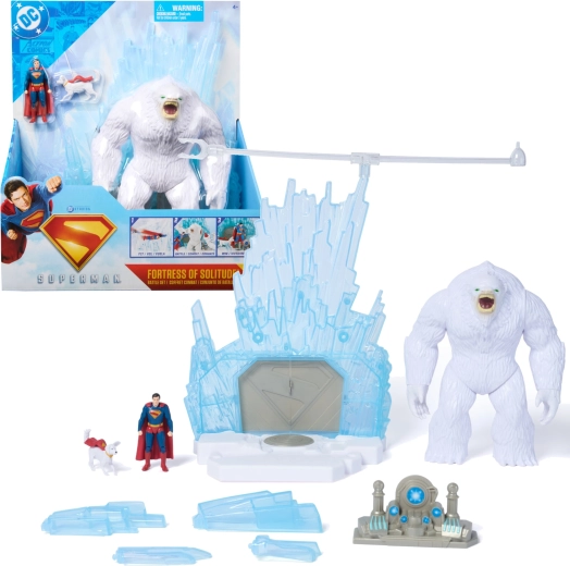 Set di gioco DC Comics Superman – Fortezza della Solitudine con 3 action figure e accessori