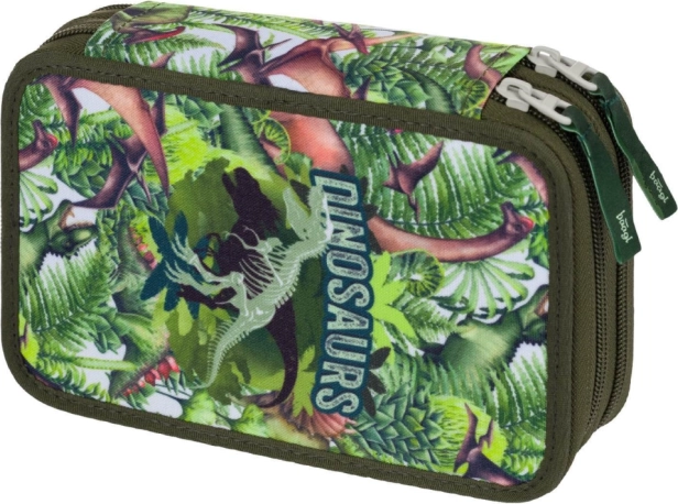 Astuccio scolastico a due piani Baagl Dinosaurs