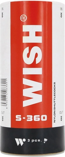 Volani da badminton WISH S-360, 3 pz