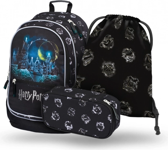 Set scolastico BAAGL Harry Potter Hogwarts – zaino, astuccio e sacca