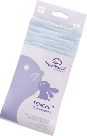 Träumeland lenzuolo con angoli Tencel UNI azzurro chiaro