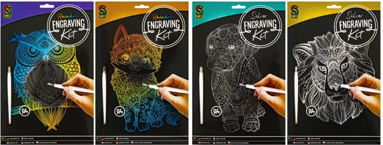 GRAFIX immagine da grattare arcobaleno - gatto