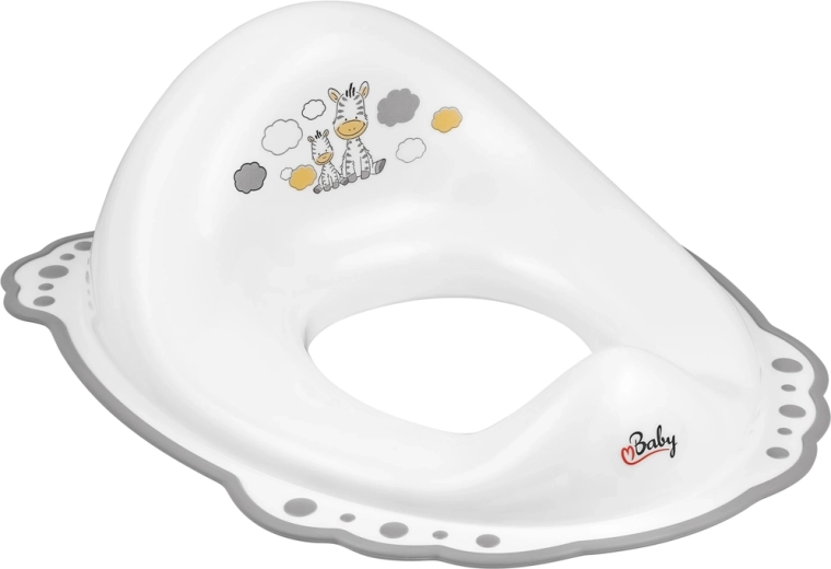 Riduttore per WC antiscivolo MALTEX Zebra bianco/grigio